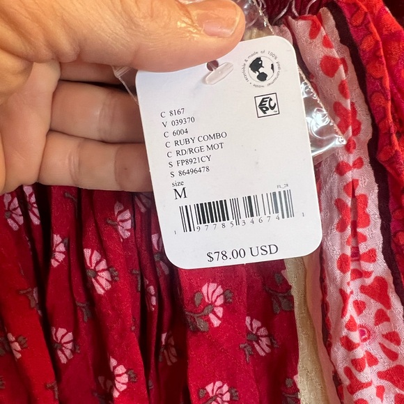 Free People Intimately Romper.  Pink. M NWT - Picture 6 of 6